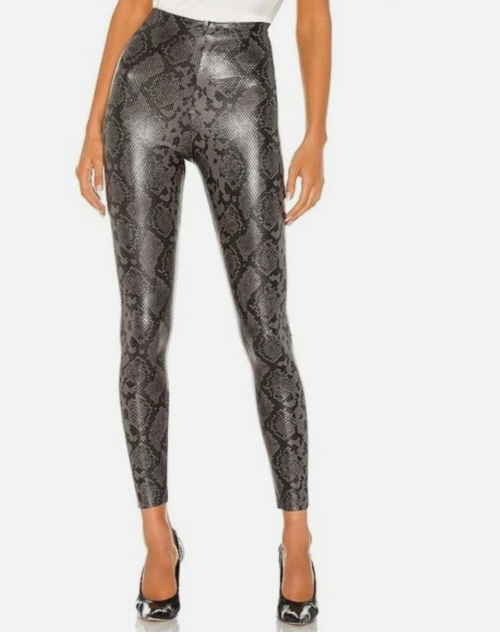 7 for all Mankind NWT High Waist Snakeskin Leggings // M